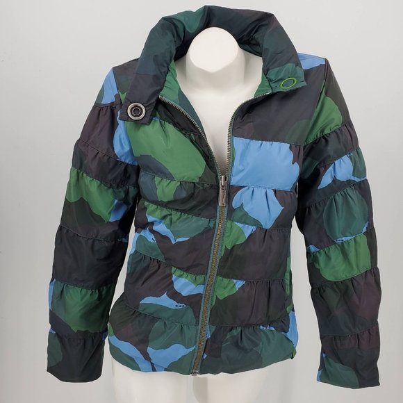 Skunkfunk Multicolor Camouflage Full Zip Mock Neck Puffer Jacket - Picture 16 of 16